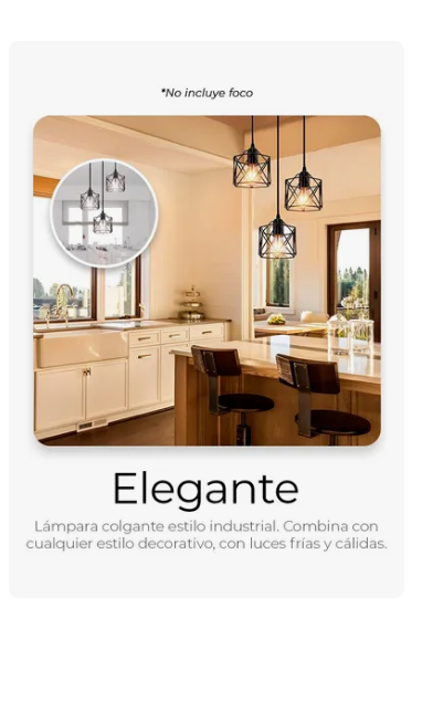 Foto 4 pulgar | Lampara De Techo Decorativa Vintage Candelabro De 3 Cabezas Estructura Negro