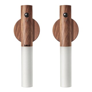 Foto 1 | 2pcs Lampara Led Recargable Con Sensor De Movimiento Lab.g Café Con Blanco