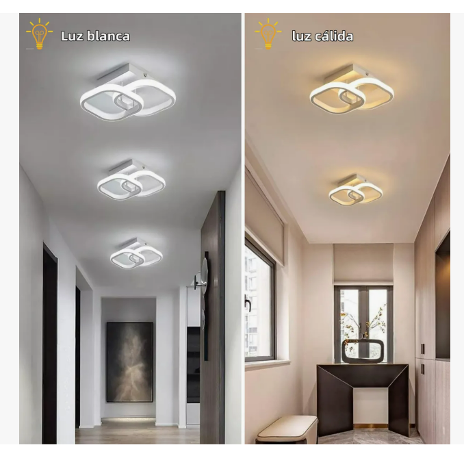 Foto 4 pulgar | Lámpara De Techo Decorativas Moderna Colgante Para Baño Sala