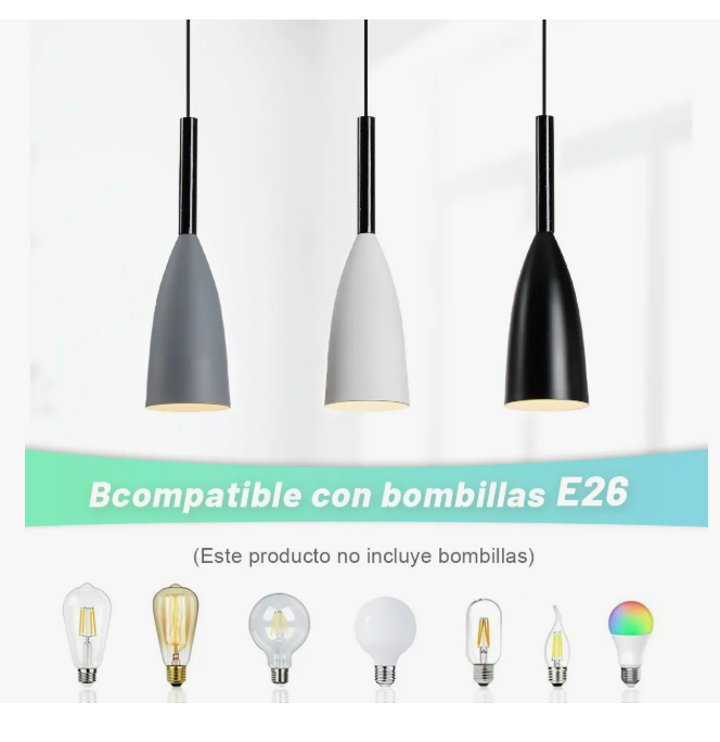 Foto 4 pulgar | Lámpara De Techo Moderna Iluminación Para El Hogar E26 3pcs