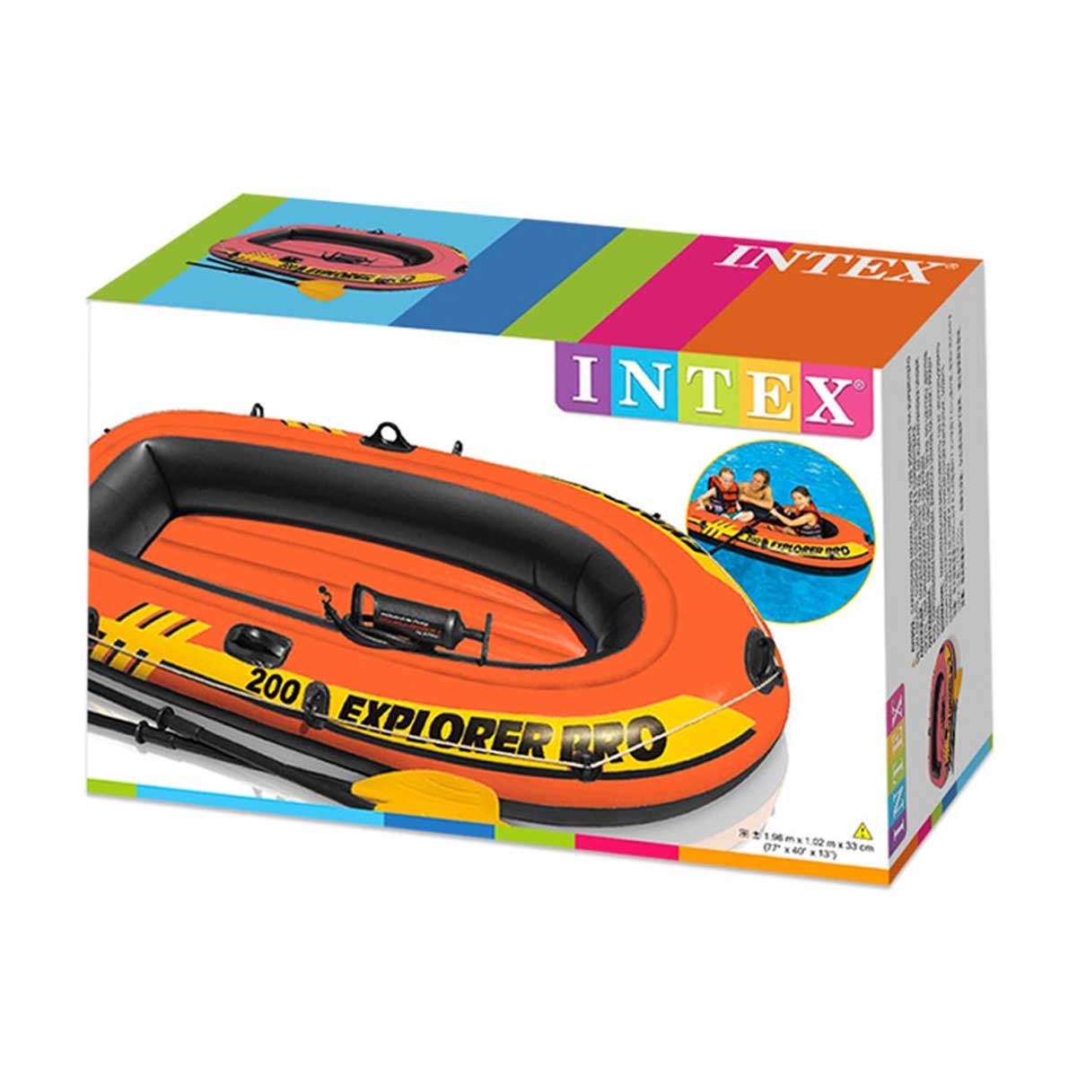 Foto 3 pulgar | Lancha Inflable Intex Alberca Explorer Pro 200 Remos más Bomba