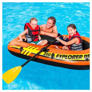 Foto 3 | Lancha Inflable Intex Alberca Explorer Pro 200 Remos más Bomba