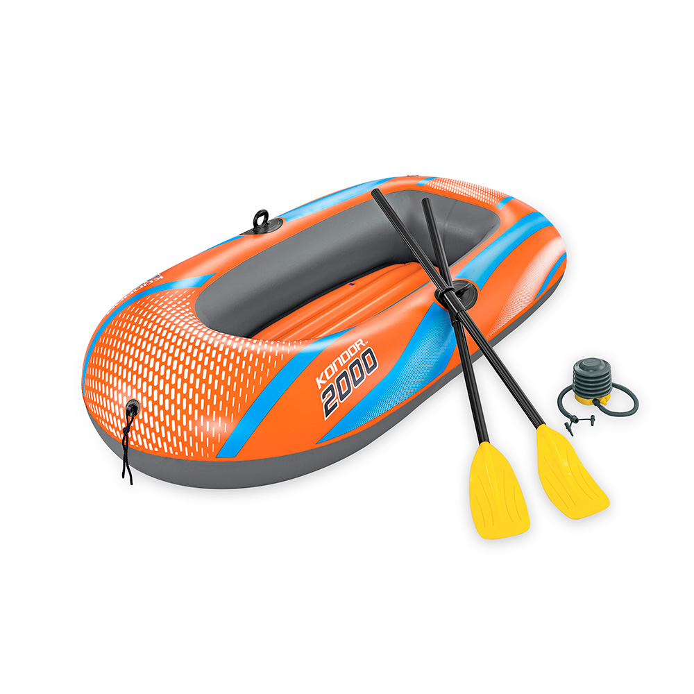 Foto 2 pulgar | Bote Inflable Lancha Balsa Kondor 2000 2 personas Remos Bomba Bestway color Naranja