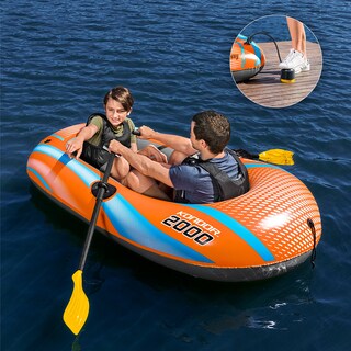 Foto 3 | Bote Inflable Lancha Balsa Kondor 2000 2 personas Remos Bomba Bestway color Naranja