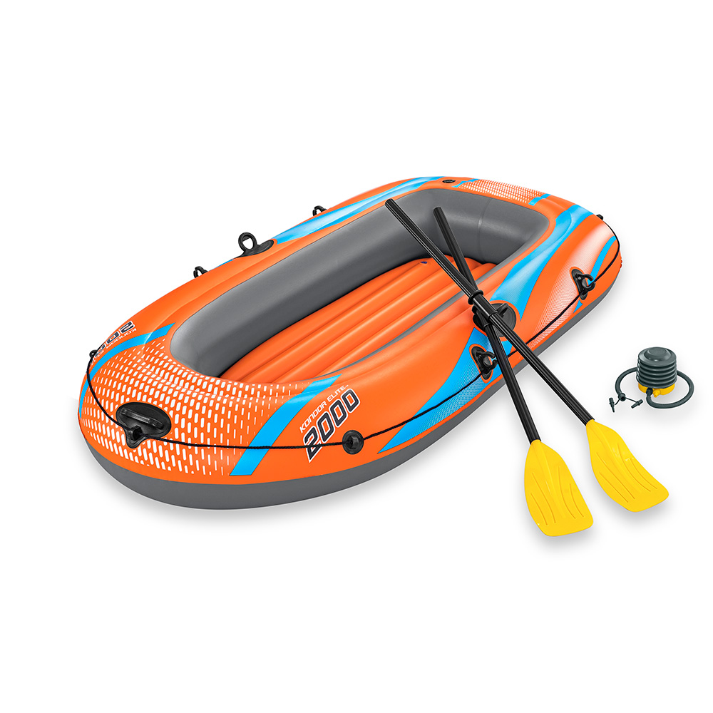 Foto 2 pulgar | Bote Inflable Bestway 61141 color Naranja Kondor 2000 para 2 Personas con Remos