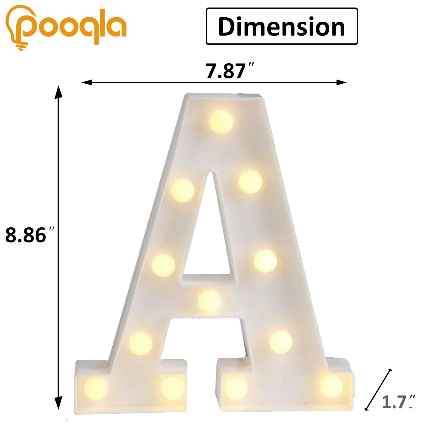 Foto 4 pulgar | Letrero Led Con Letras En Forma De Marquesina Pooqla Para Fiestas En Casa, Bodas - Venta Internacional.