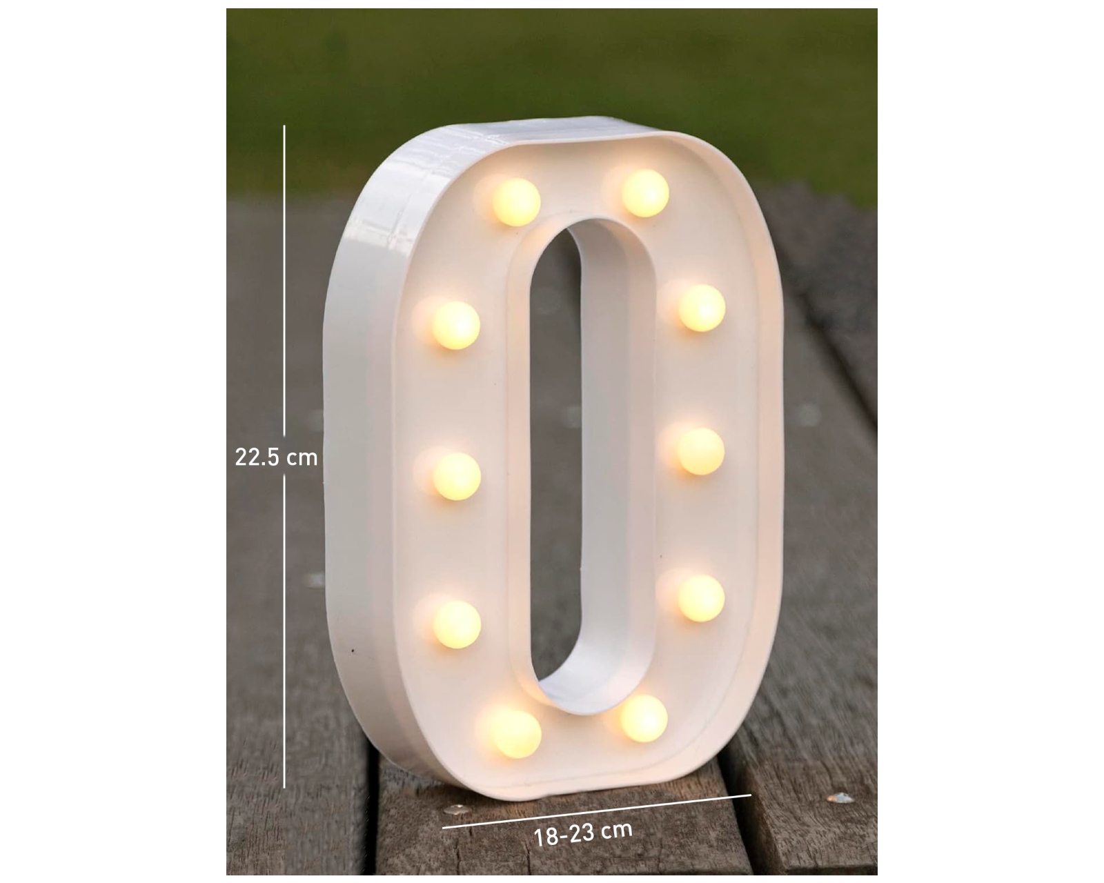 Foto 3 pulgar | Letra O Decorativa Bluelander con Luz Led