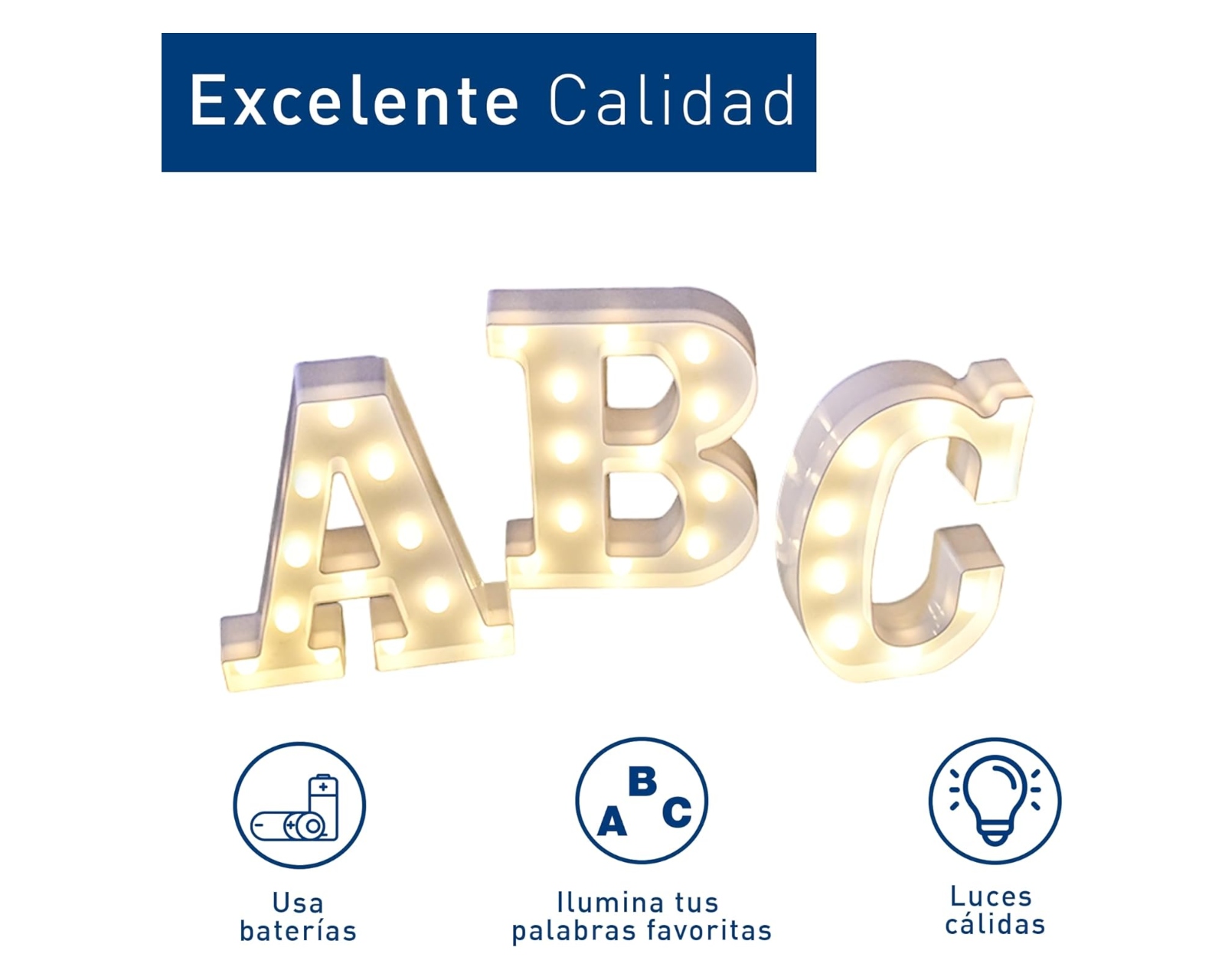 Foto 4 pulgar | Letra C Decorativa Bluelander con Luz Led