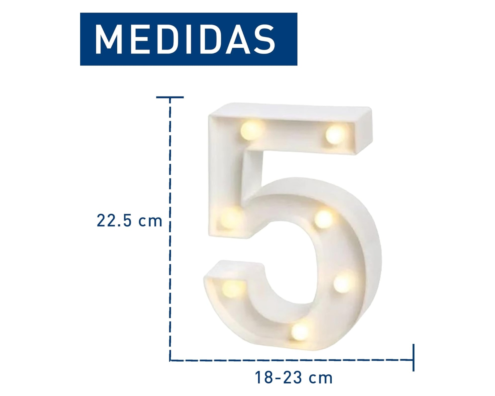 Foto 4 pulgar | Número Decorativo con Luz Led Bluelander Incluye Batería Aa