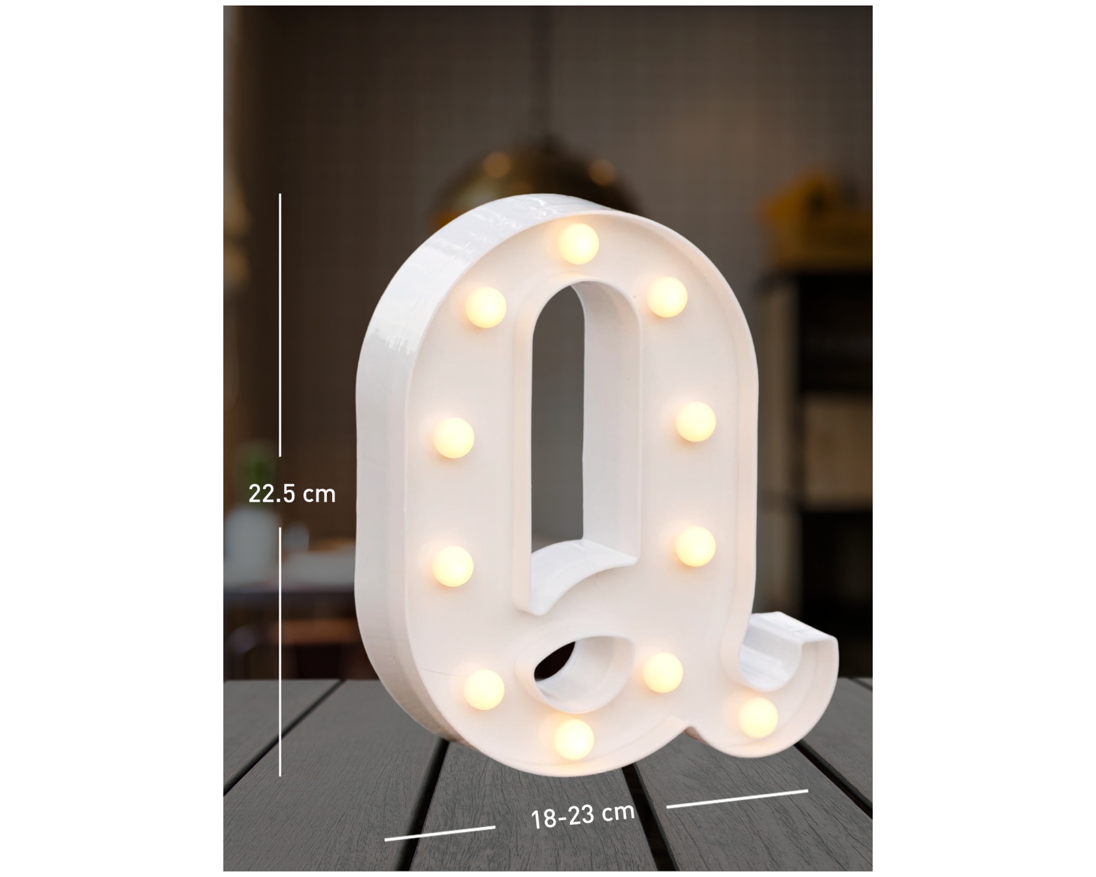 Foto 3 pulgar | Letra Q Decorativa con Luz Led Bluelander Incluye Batería AA