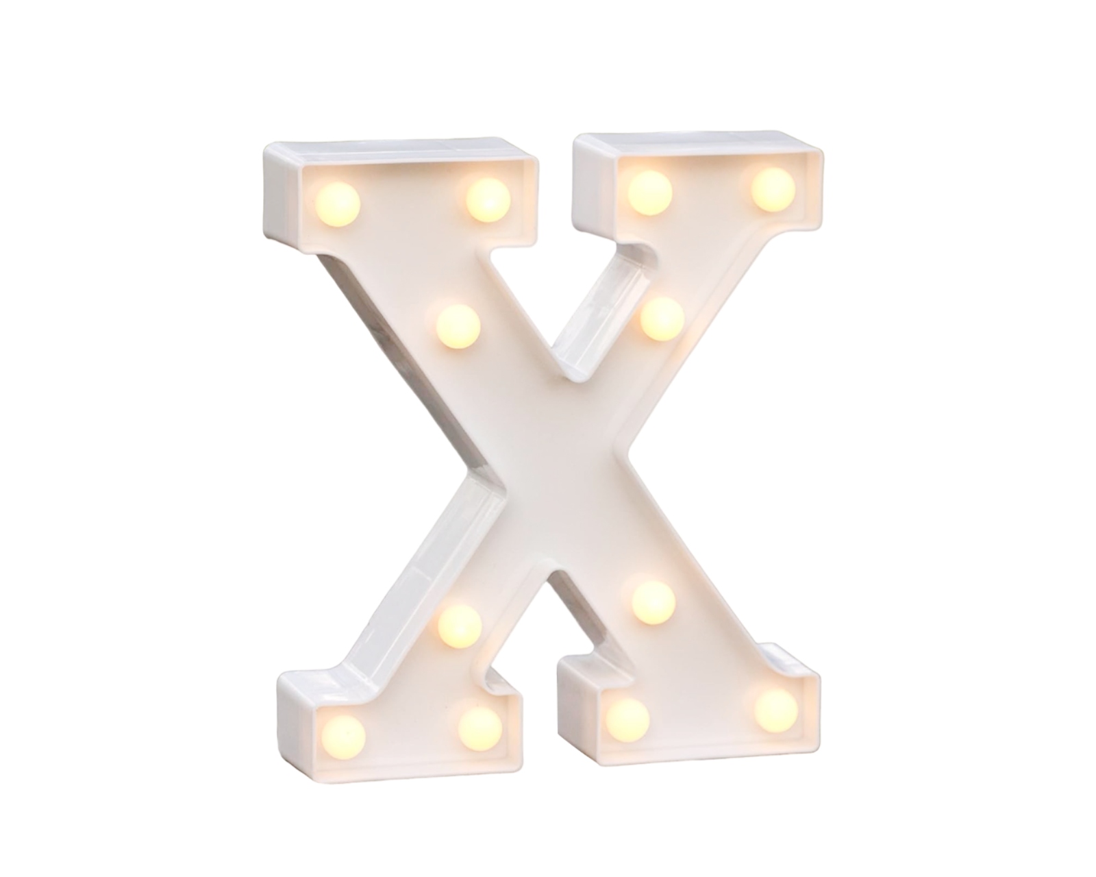 Letra X Decorativa con Luz Led Bluelander Incluye Batería AA