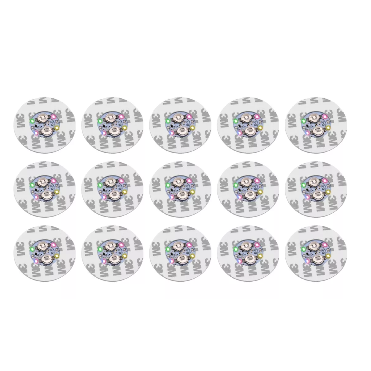 Foto 2 pulgar | Kit 15 Pegatinas Para Botellas Posavasos Luces Taza Tapete Led Eo Safe Imports Esi-13167 Blanco