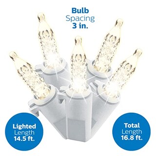 Foto 3 | Luces Icicle Lights Philips 150 Led Que Brillan En Blanco Cálido De 5 M De Largo - Venta Internacional.