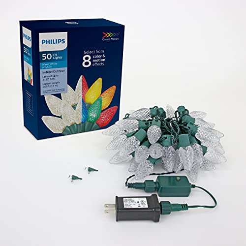 Luces Navideñas Philips 50 Led Bicolor C9 8 Funciones 8 M - Venta Internacional.