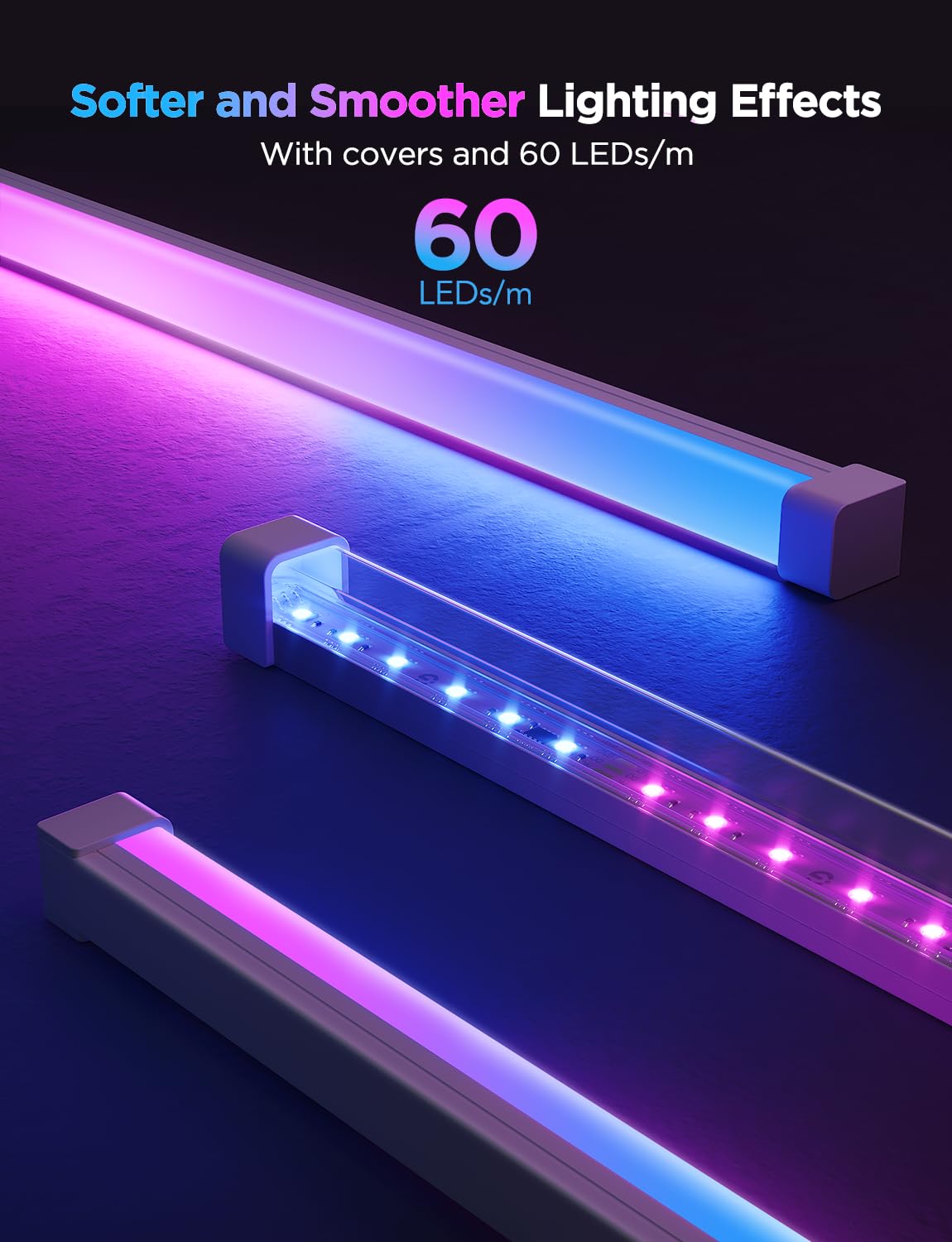 Foto 2 | Las Tiras De Luces Led Govee Rgbic De 16.4 Pies Con Fundas Funcionan Con Alexa - Venta Internacional.