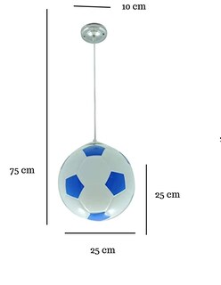 Foto 3 | Lámpara Colgante Iluminación Luz Vic tk-20 de Balón Azul