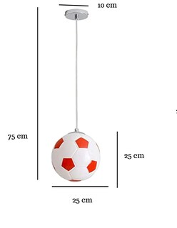 Foto 3 | Lámpara Colgante Iluminación Luz Vic Balón Rojo