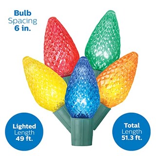 Foto 3 | Luces de Navidad Philips 100 Led Multicolor C9 15.66m - Venta Internacional
