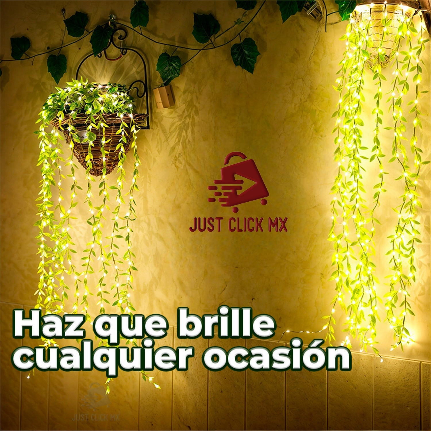 Foto 4 pulgar | Cortina Serie Led De Plantas Decoración