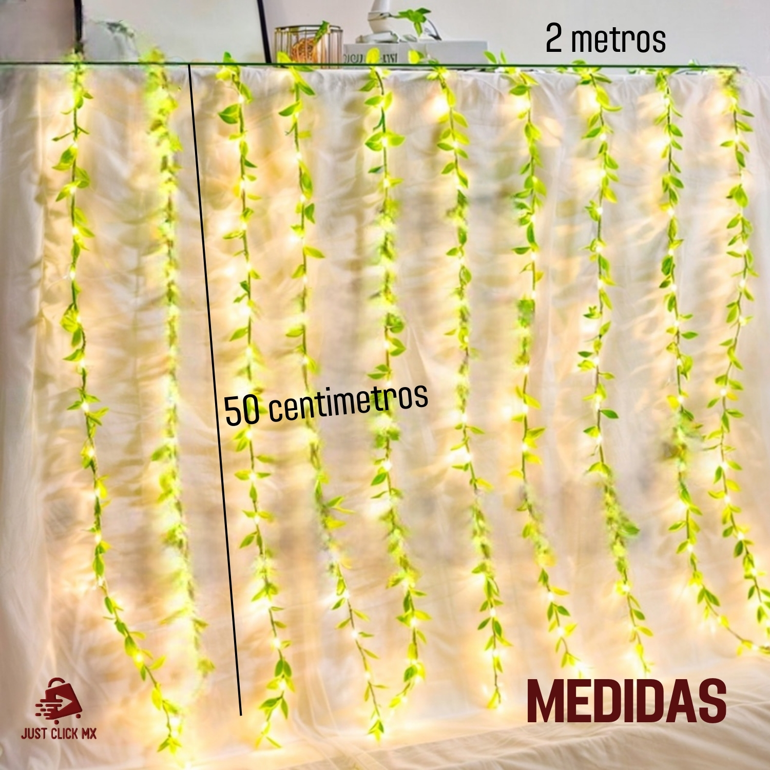 Foto 4 | Cortina Serie Led De Plantas Decoración