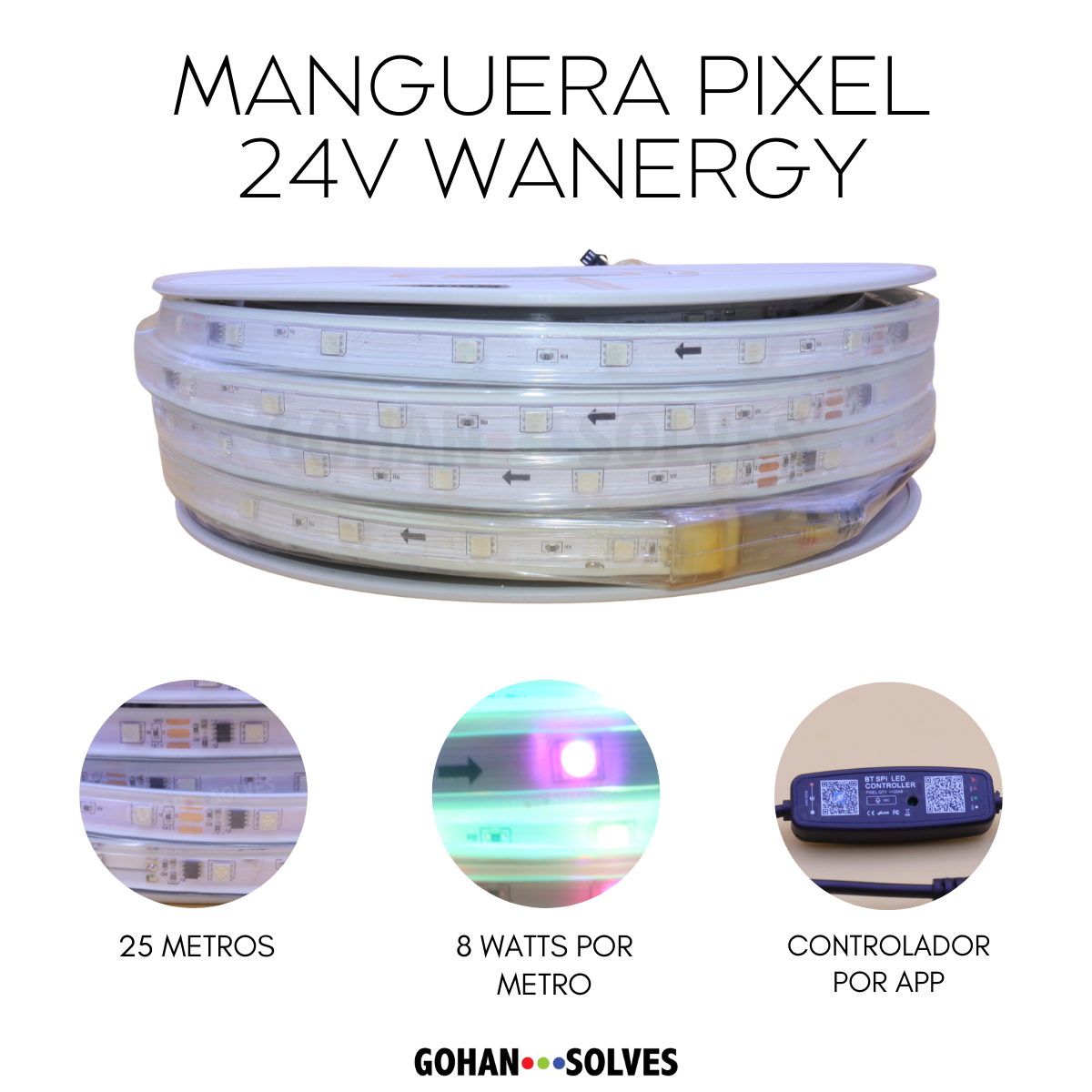 Foto 5 pulgar | Tira de Luz Led de 25 m con Control