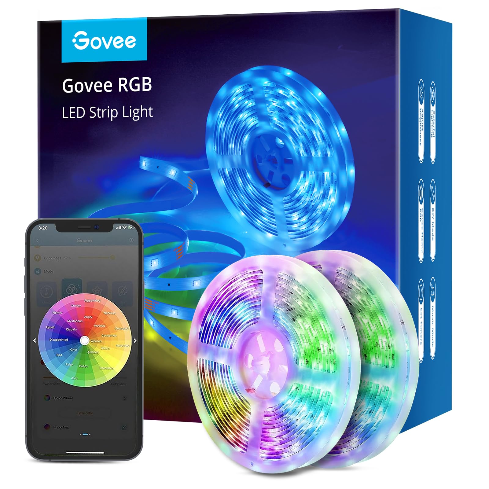 Foto 2 pulgar | Tira De Luces Led Govee De 20 M, Wifi Rgb, Funciona Con Alexa Google Home - Venta Internacional.