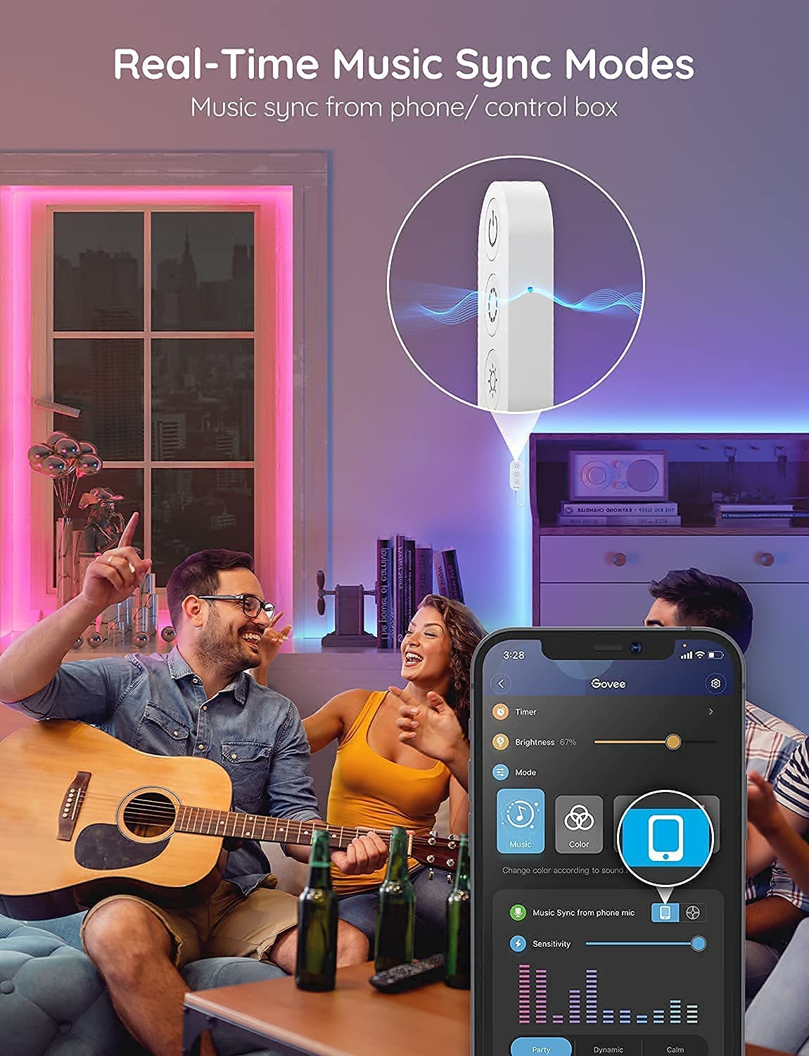 Foto 5 pulgar | Tira De Luces Led Govee De 20 M, Wifi Rgb, Funciona Con Alexa Google Home - Venta Internacional.