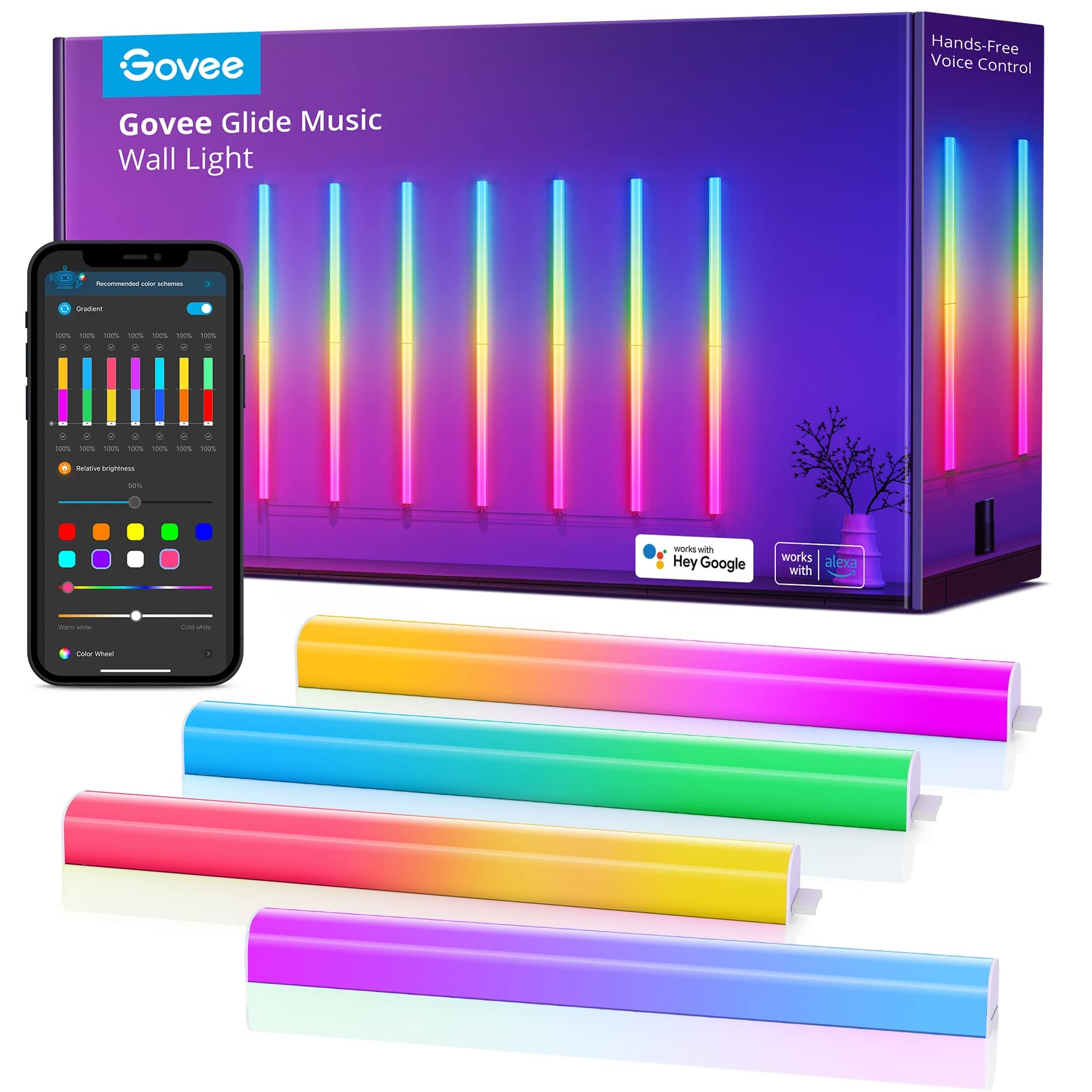 Foto 2 pulgar | Barras De Luz Led Inteligentes Govee Glide Rgbic Con Alexa, Google - Venta Internacional.