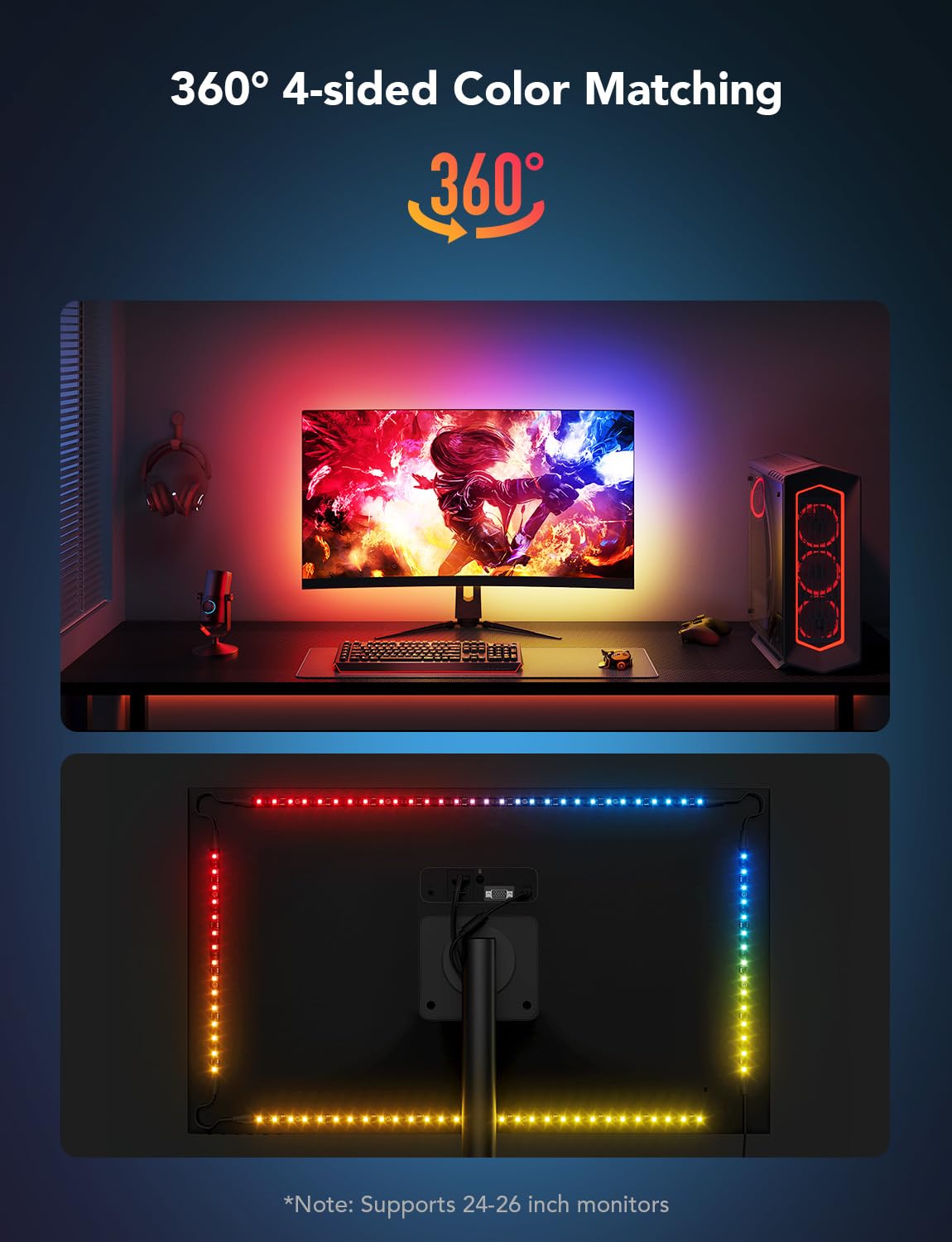 Foto 7 pulgar | Gaming Light Strip Govee G1 Rgbic Con Retroiluminación Led Para Pc De 24 A 26 Pulgadas - Venta Internacional.