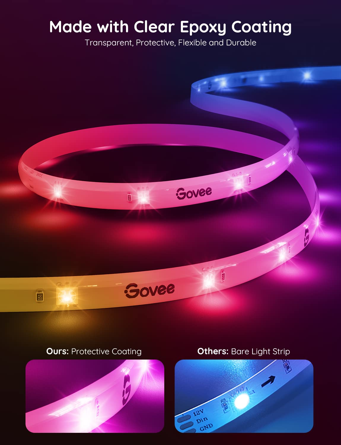 Foto 4 pulgar | Tira De Luces Led Govee Rgbic Pro De 16.4 Pies Con Wifi Alexa Google - Venta Internacional.