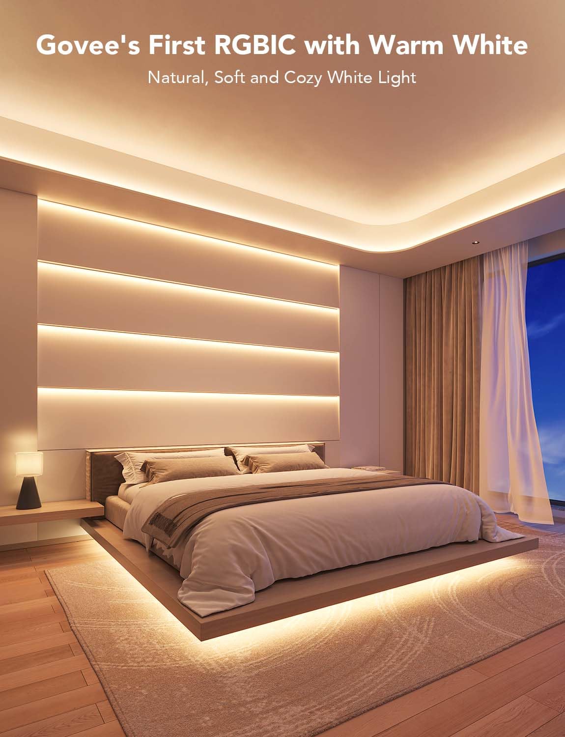Foto 3 | Tira De Luces Led Govee Rgbic De 32.8 Pies Con Alexa De Color Blanco Cálido - Venta Internacional.
