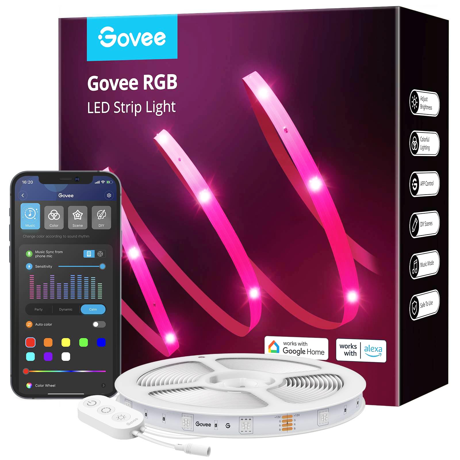 Foto 2 pulgar | Tira De Luces Led Govee 30 M Wifi Rgb Que Funcionan Con Alexa Google - Venta Internacional.