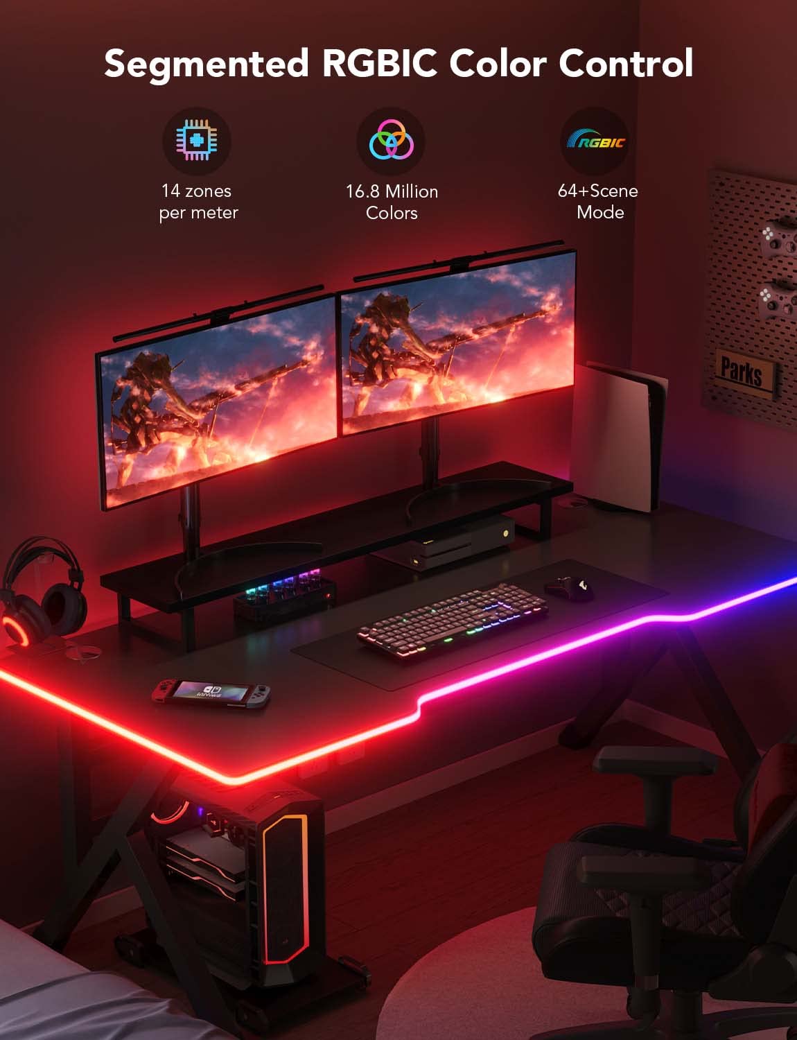 Foto 2 | Luces De Juego Govee Rgbic Neon Rope De 3 M Con Razer Chroma Sync - Venta Internacional.