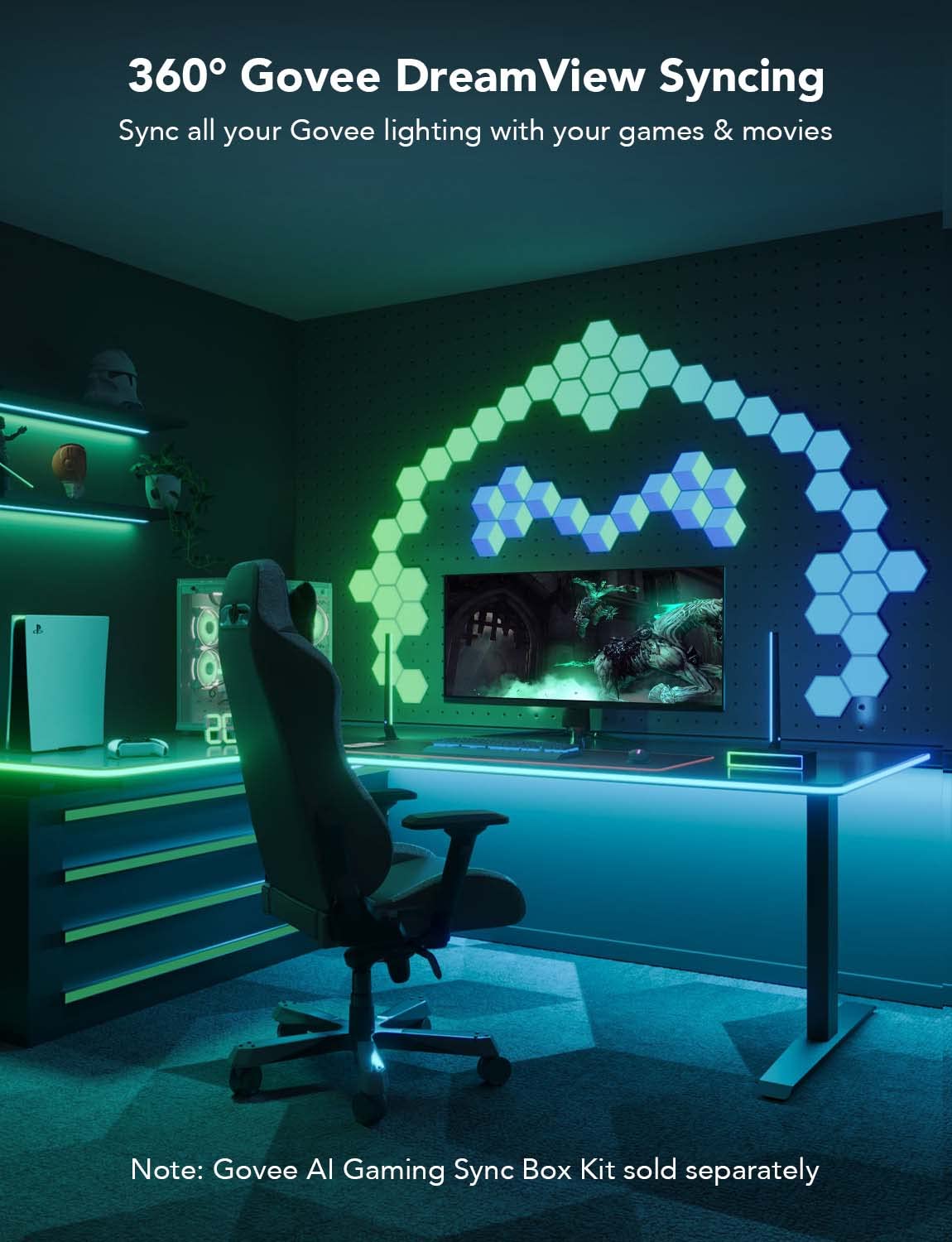 Foto 5 | Luces De Juego Govee Rgbic Neon Rope De 3 M Con Razer Chroma Sync - Venta Internacional.