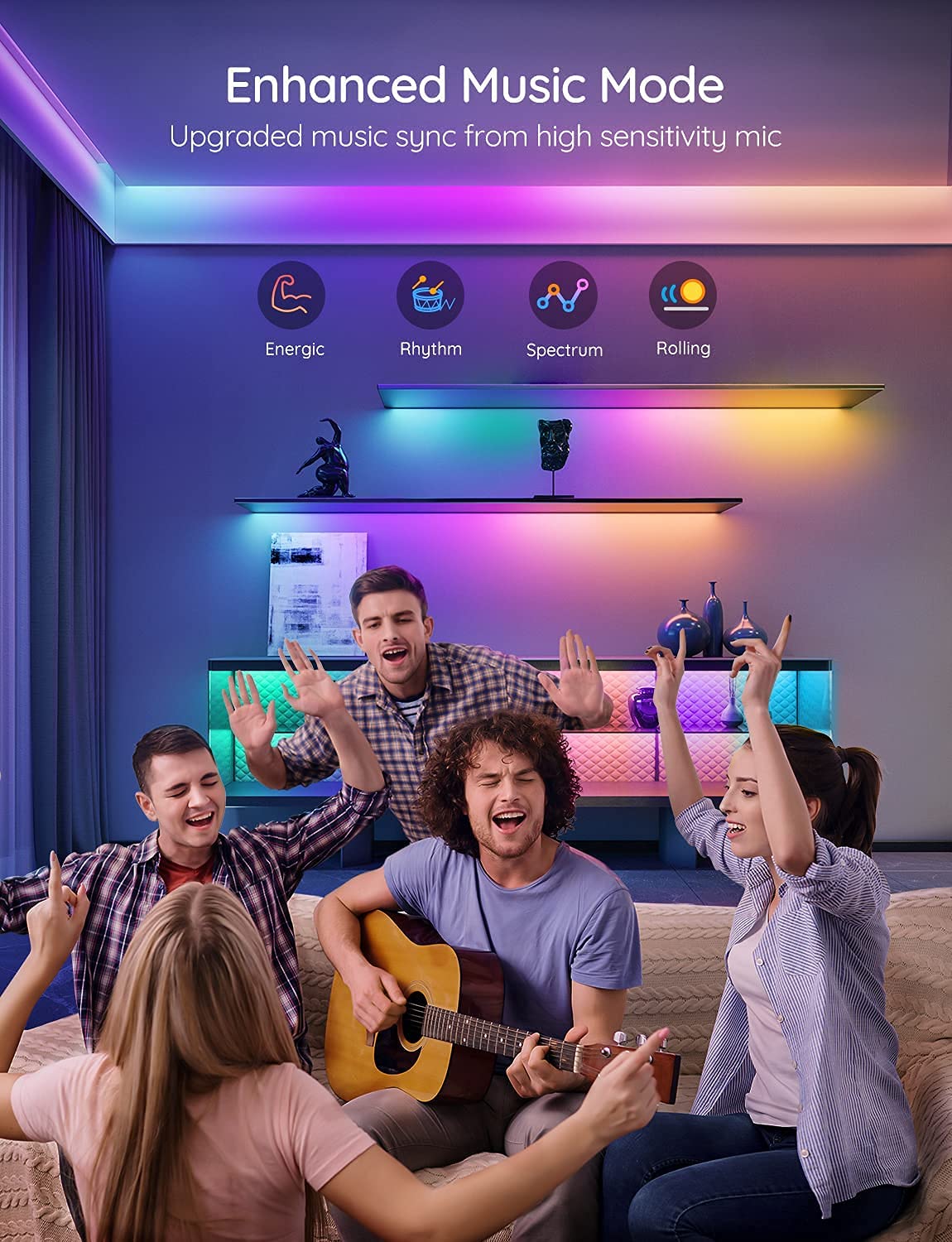 Foto 5 pulgar | Tira De Luces Led Govee Rgbic Pro De 10 M Que Cambian De Color Smart - Venta Internacional.