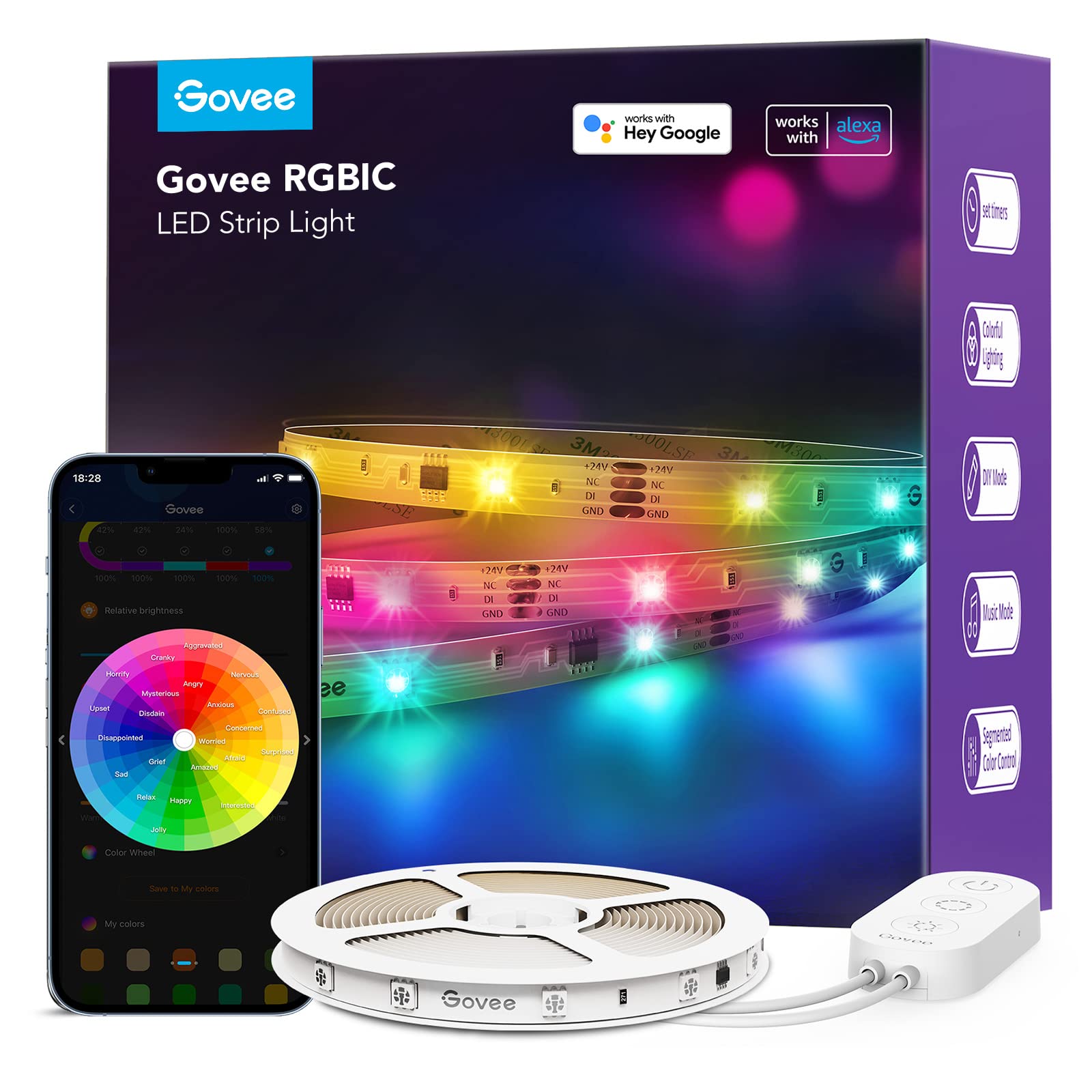 Foto 2 pulgar | Tira De Luces Led Govee Rgbic De 10 M Con Alexa Y Google Assistant - Venta Internacional.