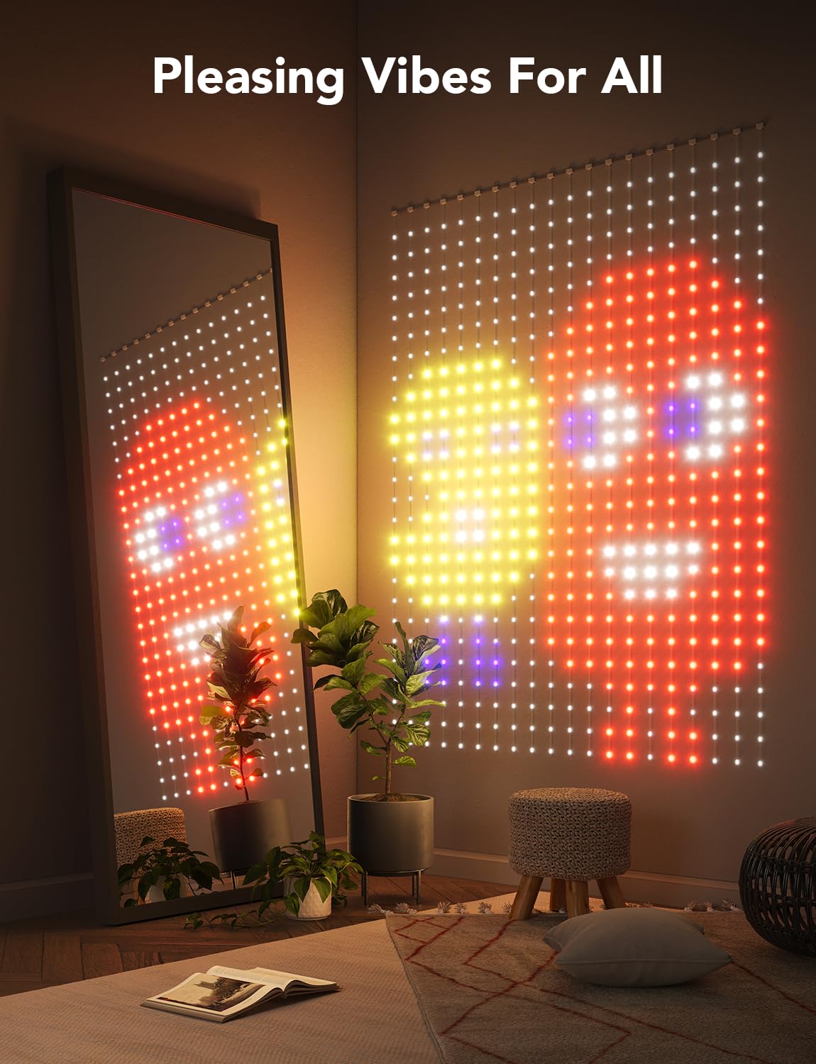 Foto 3 | Luces De Cortina Govee Smart Led Window Rgb De 5 X 2 M Ip65 520 Led - Venta Internacional.