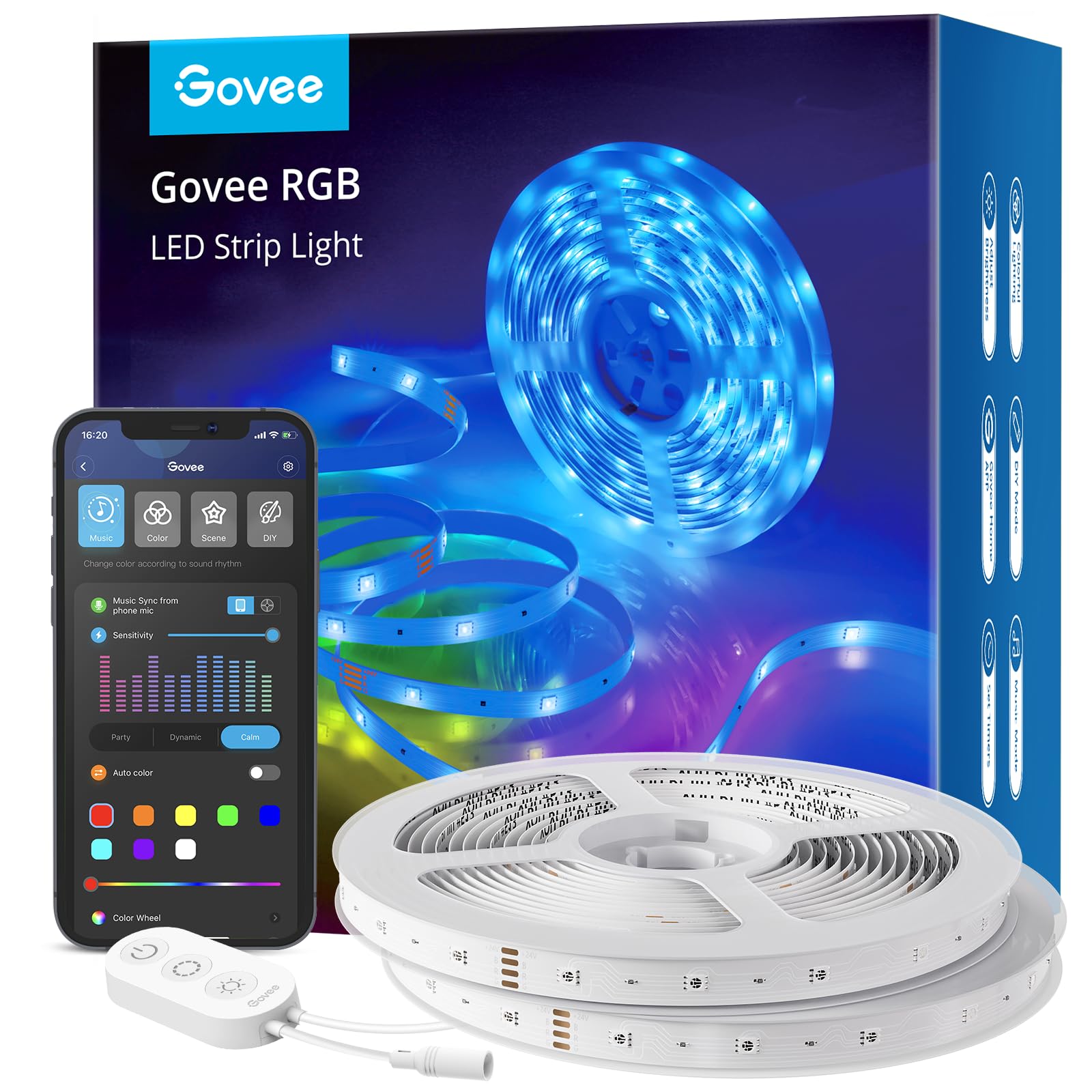 Foto 2 pulgar | Tira De Luces Led Govee Wifi Rgb De 100 Pies Con Alexa Google - Venta Internacional.