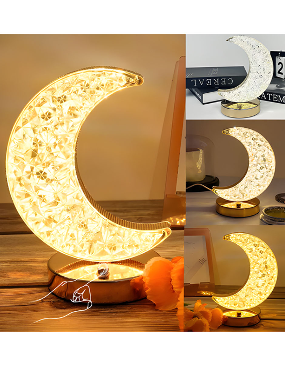 Foto 4 pulgar | Lampara Luna Luz Led Touch Decorativa Recargable Usb Tipo C