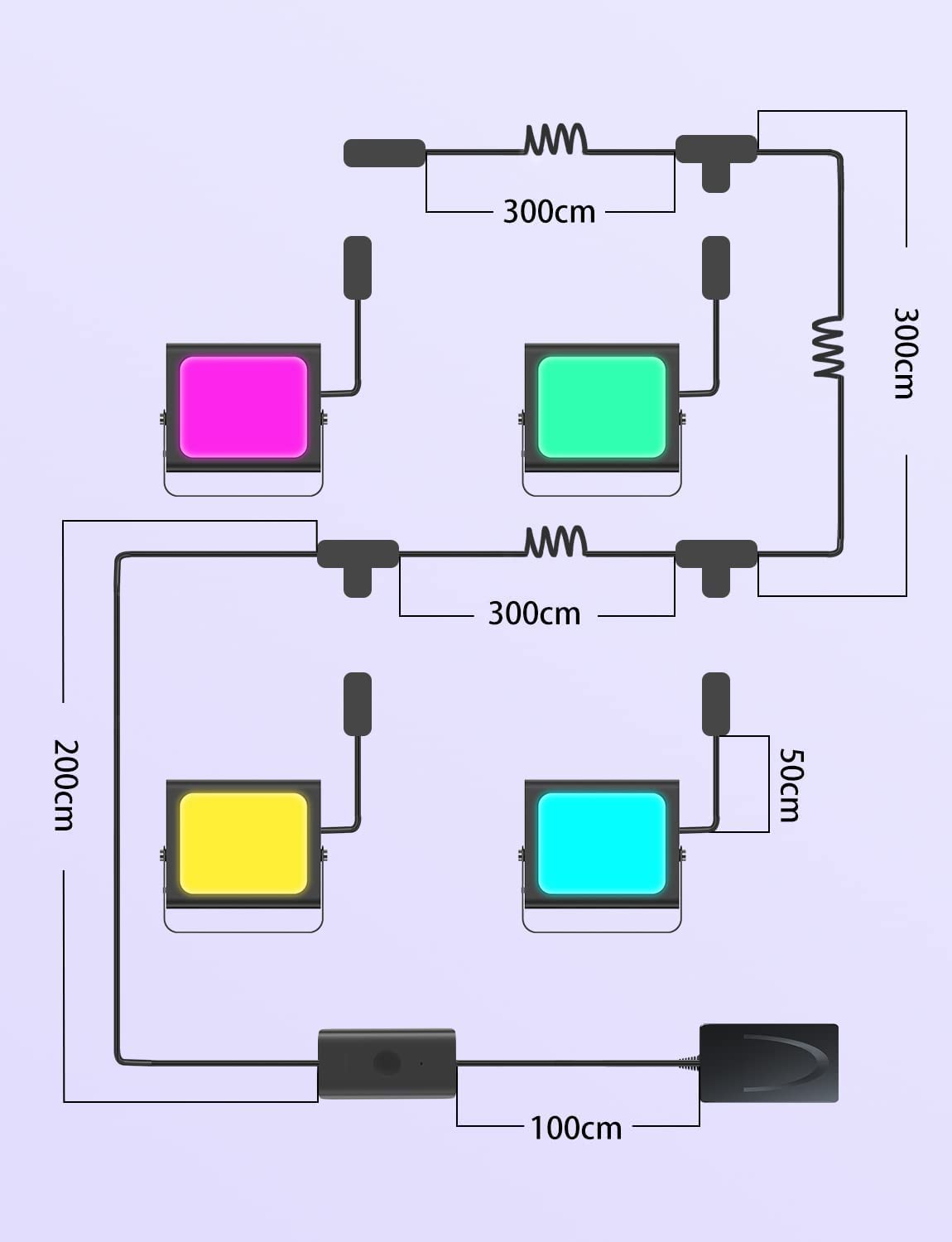 Foto 8 pulgar | Flood Lights Govee Rgbic Outdoor, 500 Lm, 2200 — 6500 K, Paquete De 6 - Venta Internacional.