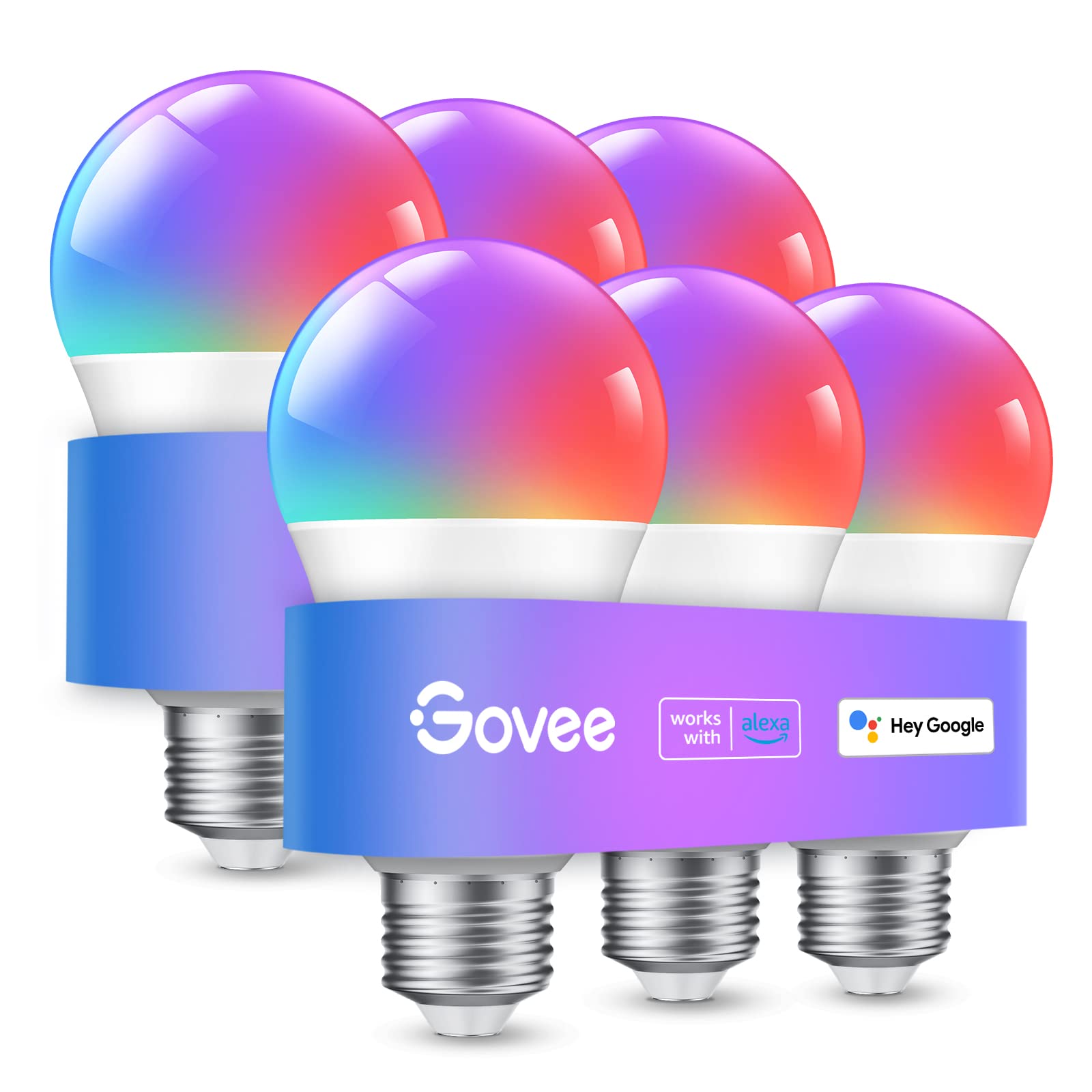 Paquete De 6 Bombillas Inteligentes Govee Wifi Y Bluetooth Que Cambian De Color - Venta Internacional.