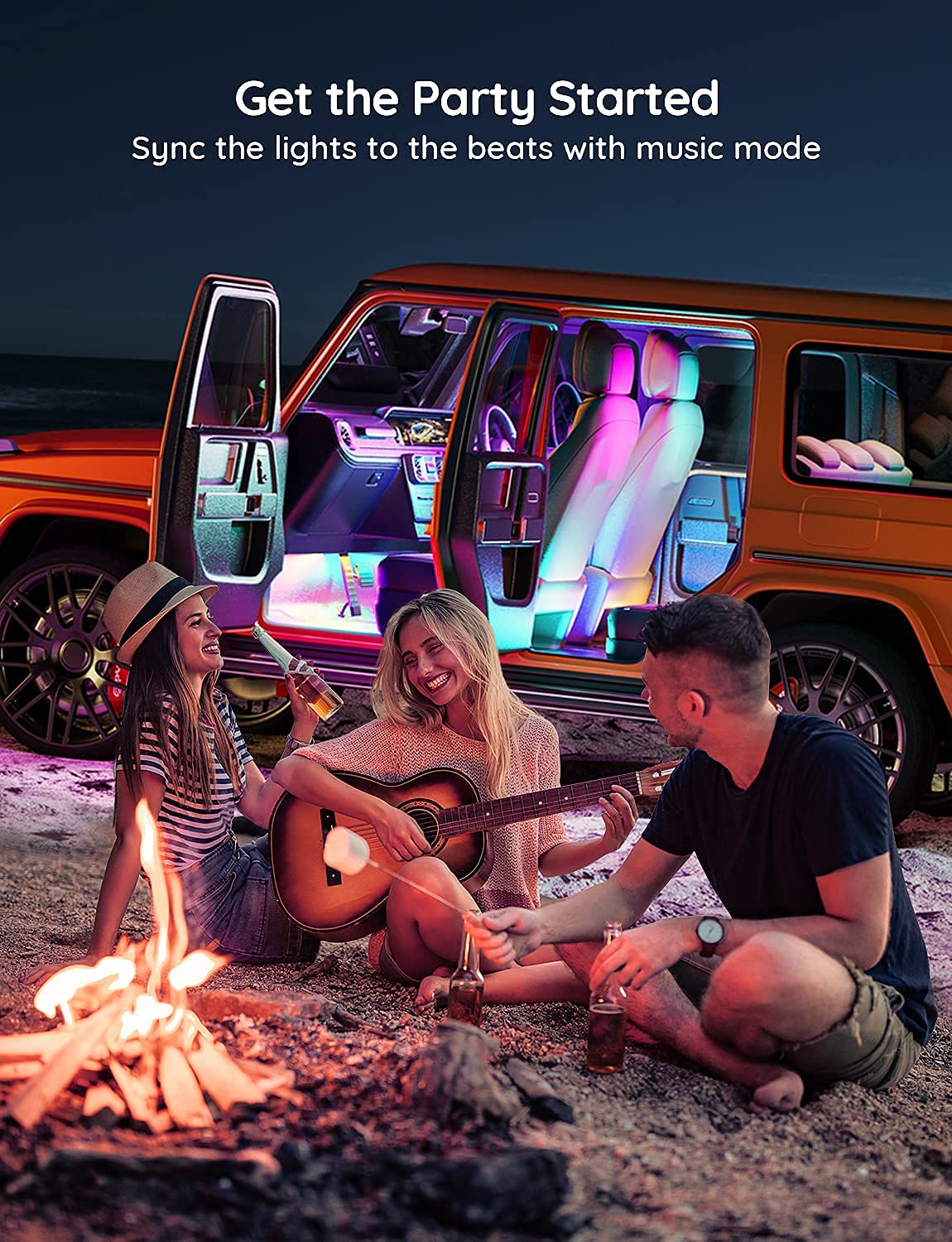 Foto 6 pulgar | Tira De Luces Led Govee Smart Car Rgbic, 16 Millones De Colores - Venta Internacional.