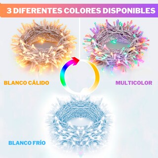 Foto 4 | Serie De Luces Led Navideñas Luxvi 10m Blanco Frío 100 Leds (4pzs)