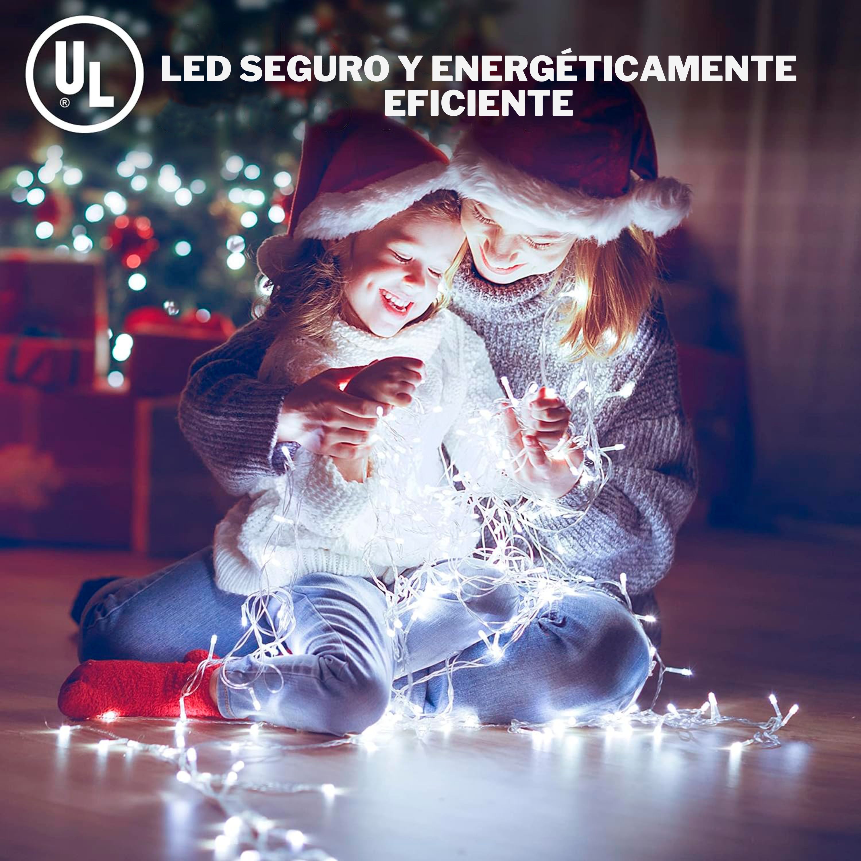 Foto 5 | Serie De Luces Led Navideñas Luxvi 10m Blanco Frío 100 Leds (4pzs)