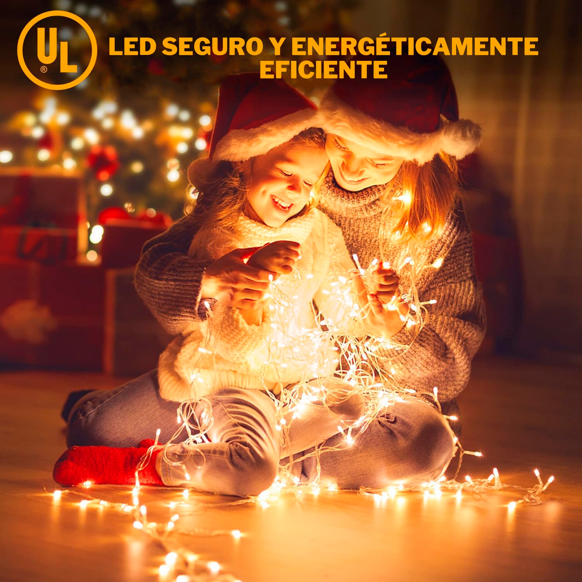 Foto 4 | Serie De Luces Led Navideñas Luxvi 30m Blanco Cálido 300 Leds (2pzs)