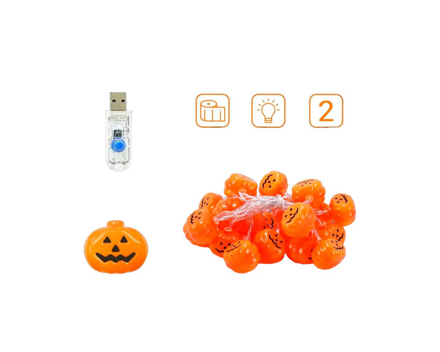 Foto 3 pulgar | Luces Led de Calabaza 3 m