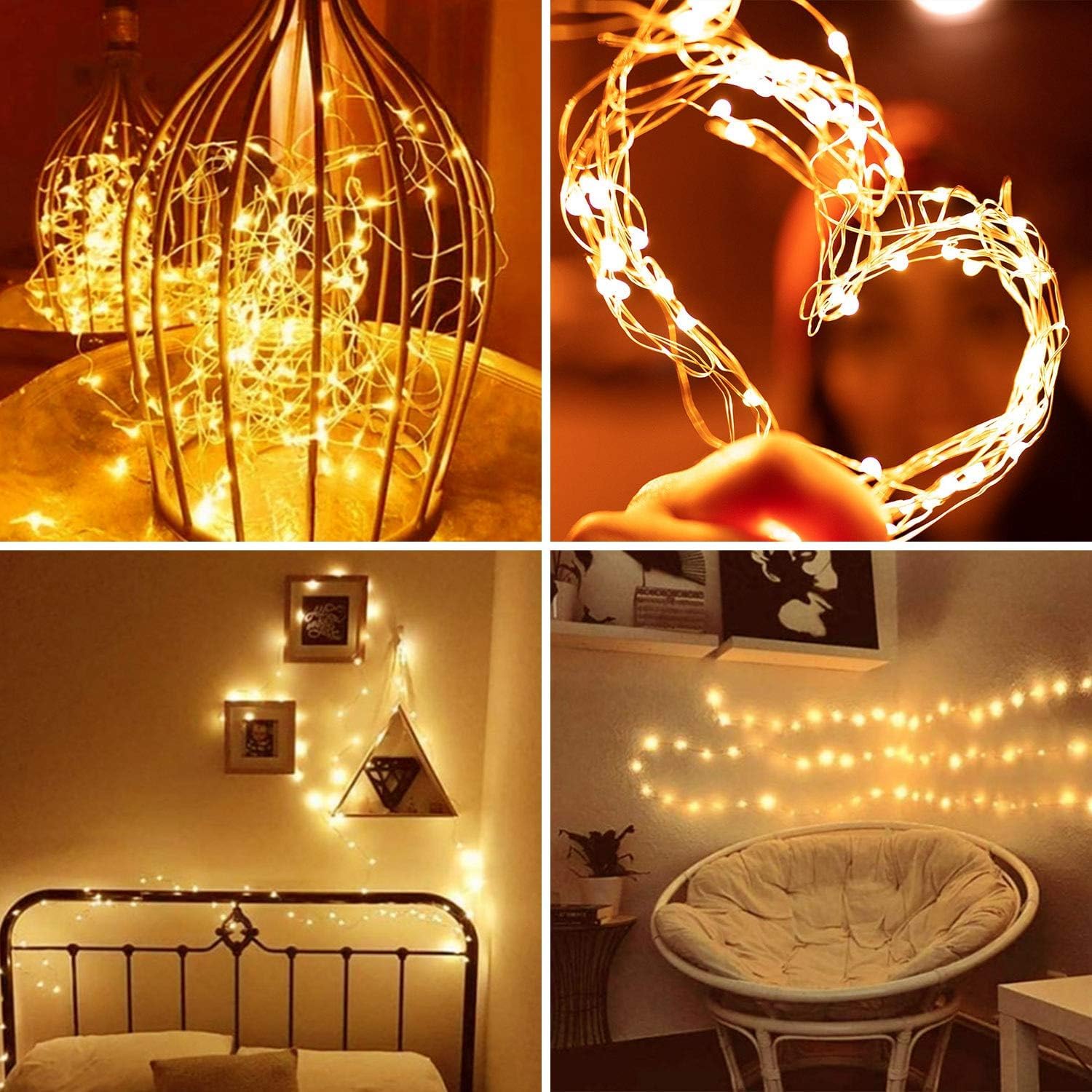 Foto 5 | Fairy Lights Yiqu 240 Led, 78 Pies, Funciona Con Pilas, Paquete De 3 - Venta Internacional.