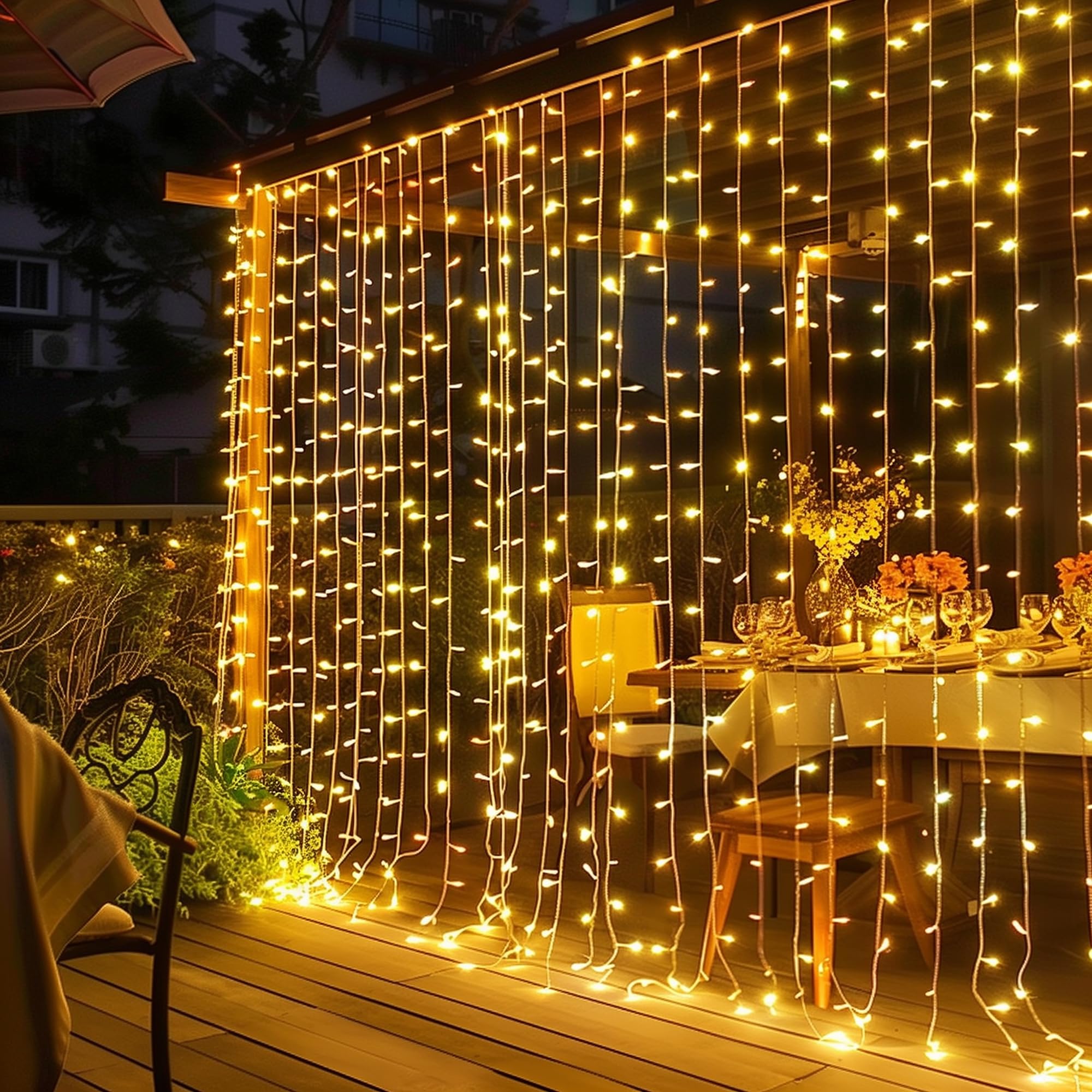 Cadena De Luces Dazzle Bright Para Cortinas, 300 Led, Conectables En 8 Modos - Venta Internacional.