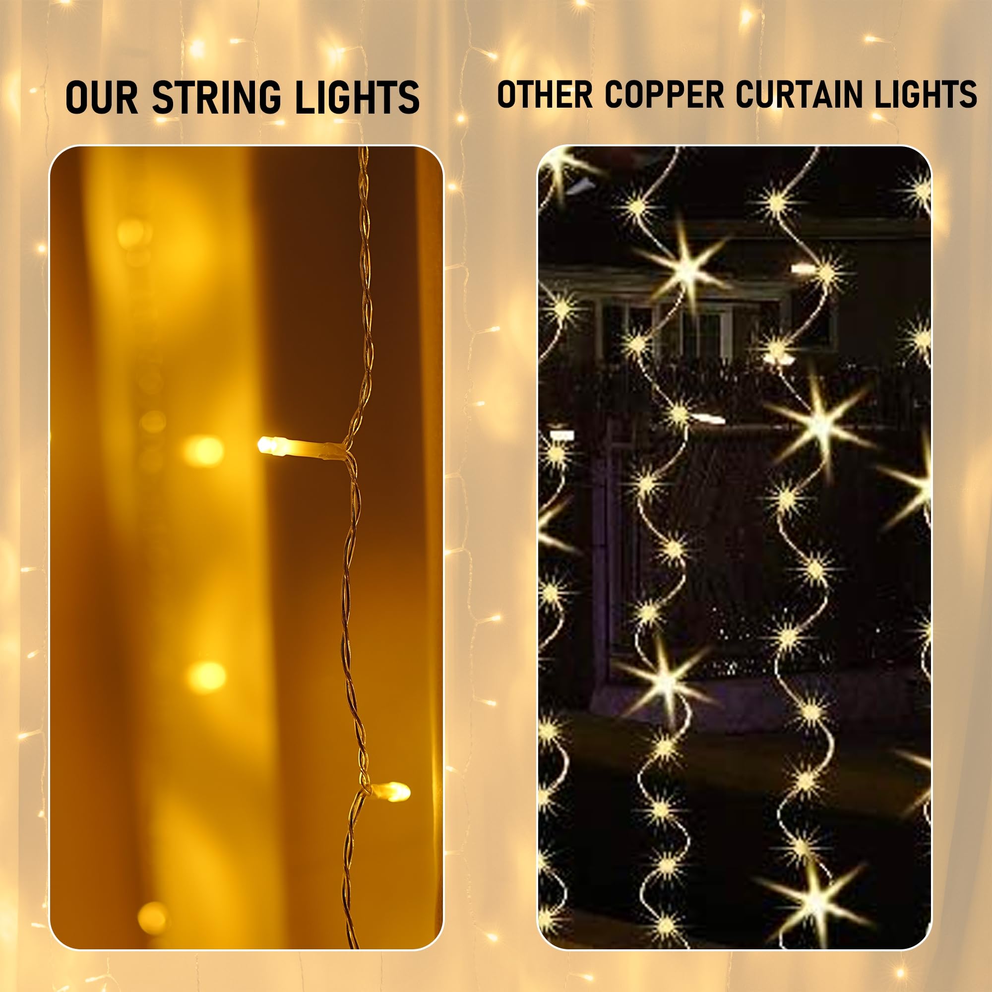 Foto 4 pulgar | Cadena De Luces Dazzle Bright Para Cortinas, 300 Led, Conectables En 8 Modos - Venta Internacional.