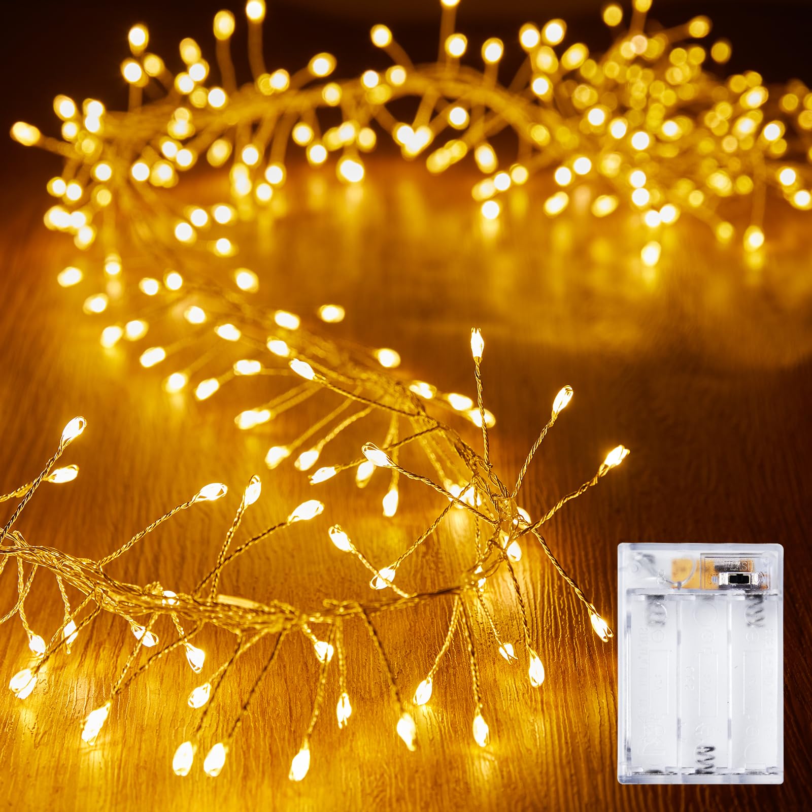 Foto 2 pulgar | Fairy Lights Brightown Funciona Con Pilas, 120 Led, Luz Blanca Cálida, 10 Pies - Venta Internacional.